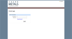 Desktop Screenshot of portal.cachemetals.com