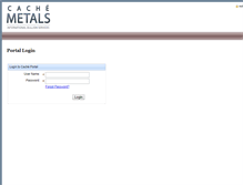 Tablet Screenshot of portal.cachemetals.com